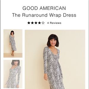 Good American snake wrap dress size 3. NWT